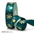 thumbnail image 2 of 25 Yards Snow Printing Satin Ribbon Christmas Red and Green Ribbons, 2 of 9