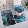 thumbnail image 1 of XYAIYT 3 Piece Bathroom Carpet Set Super Soft Non Slip Bathtub Rug and Absorbent Bath Mat for Home Use Long Lasting Machine Washable Includes Small Medium and Large Mats, 1 of 7