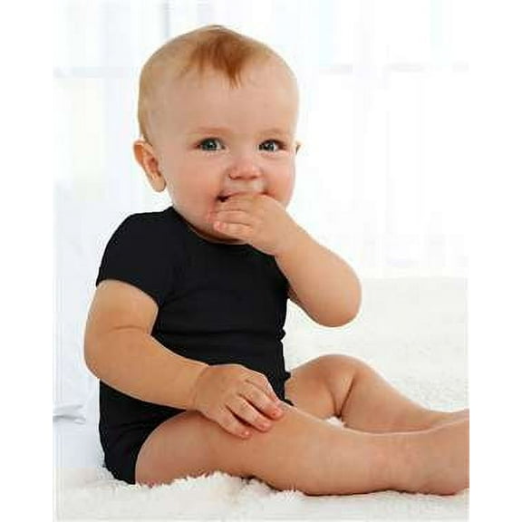 Boxercraft BK01 Bkids Baby Bodysuit-Black-0-3 months