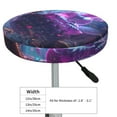 thumbnail image 4 of Qekee Neon Buddha Cityscape Round Bar Chair Cushion Cover, Elastic and Washable, Fits 12-14in Chairs-12 inch, 4 of 7