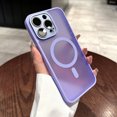 thumbnail image 1 of Matte Case For iPhone 15 14 13 12 11 Pro Max Plus Clear For Magsafe Magnetic Wireless Charge Lens Protection Frosted Cover funda, 1 of 7