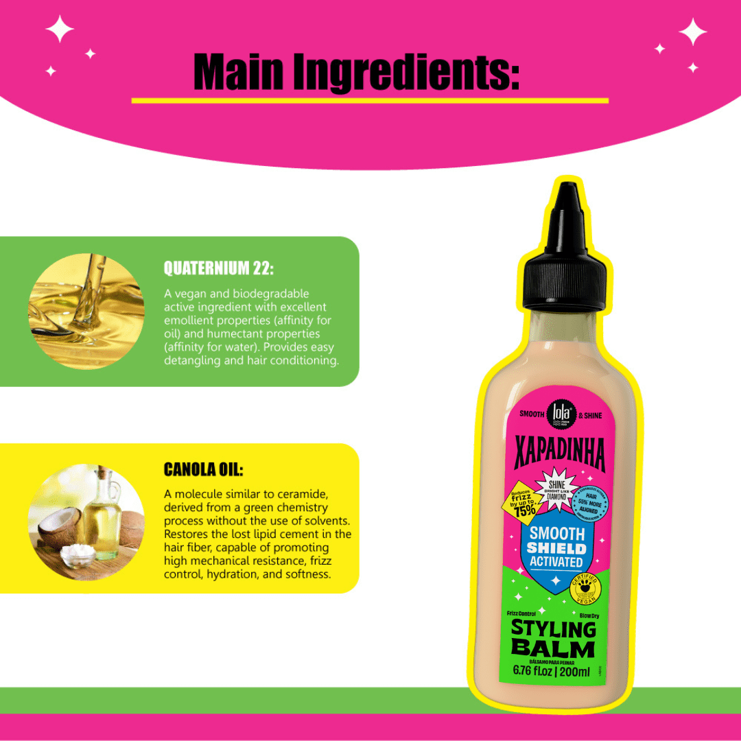 Lola From Rio Xapadinha Leave-In Styling Hair Balm for Straight Hair, 6.76 fl oz