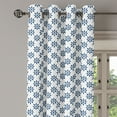 thumbnail image 2 of Ambesonne Abstract Grommet Curtain, Summer Petals, 50" x 72", Indigo White, 2 of 6
