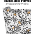 thumbnail image 5 of Halloween Spooky Spider Web Placemats Set of 4 Halloween Scary White Orange Spider Web Washable Non-Slip Heat Resistant 12×18 Inch Thick Linen Place Mats Decorative Fabric Table Mat for Dining Table, 5 of 6