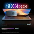 thumbnail image 3 of Thunderbolt 5 Cable with up to 120Gbps Bandwidth Boost and 240W Charging in Black - 1.8m / 6ft, Compatible with Thunderbolt 4, USB4, Thunderbolt 3 and USB-C, 3 of 7