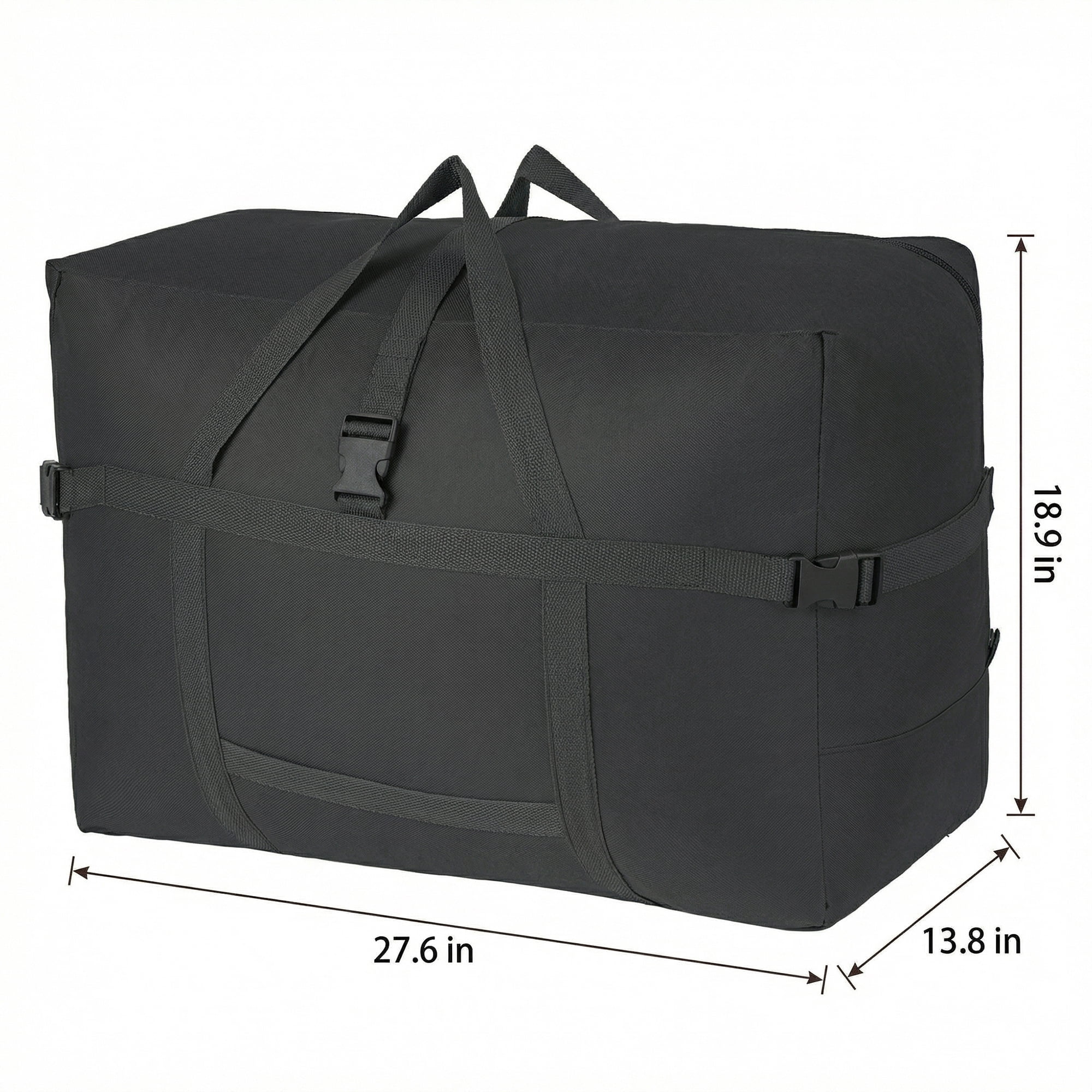 Unique Bargains Clothes Storage Oxford Moving Bag Black 27.6*13.8*18.9in