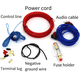 thumbnail image 2 of 1500W Audio Speakers Wiring Kit 8GA Car Subwoofer Cable 60 AMP Fuse Holder Speaker Installation Wires 18GA, 2 of 5