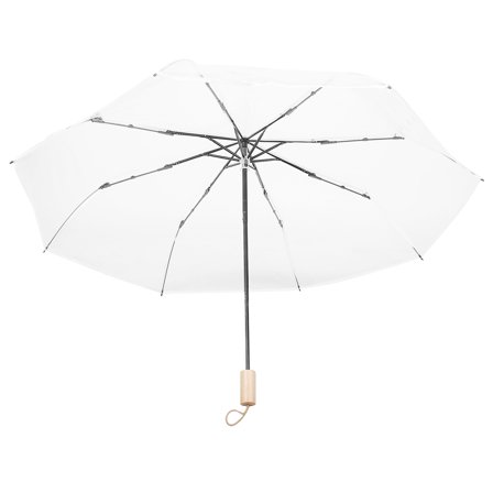 Eeristq Transparent Umbrella Portable Automatic Umbrella Windproof Clear Umbrella Wood Handle Umbrella