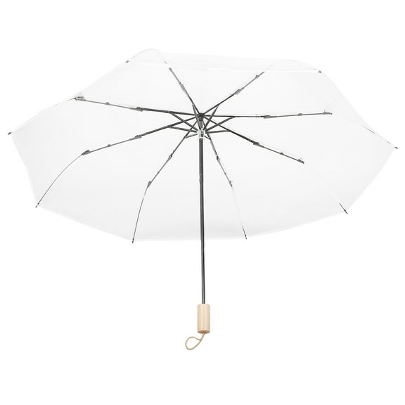Eeristq Transparent Umbrella Portable Automatic Umbrella Windproof Clear Umbrella Wood Handle Umbrella
