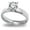 Silver, variant on 4mm Gold Stainless Steel Women Engagement Ring Ginger Lyne Collection