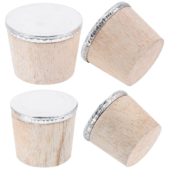 4-Piece Reusable Bottle Cork Plug Set for Wine Bottles, Leak-Proof Sealers for Hot Kettles and Beverage Containers