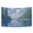 thumbnail image 6 of Yayeee Tapestry Wall Hanging for Bedroom 90" x 60" Living Room Home Wall Art Decor, Blue Sky and River, 6 of 7