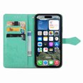 thumbnail image 4 of Dteck for Apple iPhone 16E 2025 Released Wallet Case with Card Holder, Shockproof PU Leather Kickstand Card Slots Case, Embossed Floral Cover with Hand Strap, Green, 4 of 6