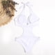 thumbnail image 5 of Traje de baño sexy de cuello halter de color sólido de vendaje de una sola pieza con escote en V profundo para mujer informal a la moda Fridja  nalpqowj53756, 5 of 6
