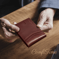 thumbnail image 5 of ComfiTime Men's Wallet Billfolds, Top Grain Leather RFID Bifold Wallet for Men & Women, 2 ID Windows, 11 Card Slots, 2 Cash Pockets, Gift Box, Brown, 5 of 12