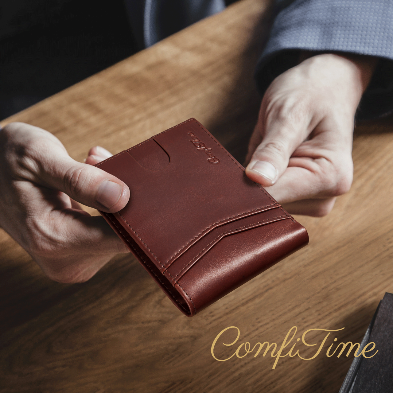ComfiTime Top Grain Leather Bifold Wallet photo 5
