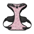 thumbnail image 2 of No Pull Dog Harness For Large Dogs Easy Walk Dog Vest Adjustable Collars Harnesses & Leashes Set Breathable Oxford Outdoor Walking Safety Reflective Strip Pink Cute Monkey, 2 of 9