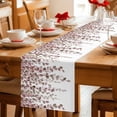thumbnail image 5 of Brown Eucalyptus Leaves Table Runner - 70 Inch Long Spring Leaves Plants Country Cotton and Linen Blended Dress Scarves Farmhouse Table Runner for Kitchen Dining, Coffee Table, 13" x 70", 5 of 8