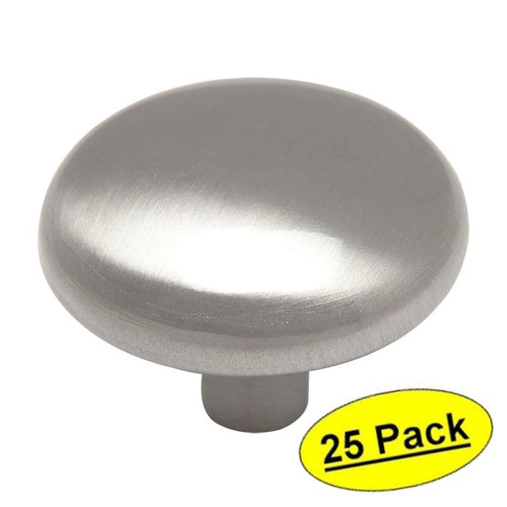 Cosmas 1701SN Satin Nickel Cabinet Hardware Round Knob - 1-1/8" Diameter - 25 Pack