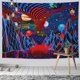 thumbnail image 4 of Mountain Planet Tornado Wave Tapiz Retro Ab Tela decorativa ER, 4 of 5