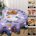 thumbnail image 4 of Blue Christmas Tablecloth Round 60 Inch Winter Woodland Deer Pine Snowflake Tree Decoration Table Cloth Washable Fabric Christmas Table Cover for Dining Kitchen Holiday Party Picnic Home Outdoor Decor, 4 of 6