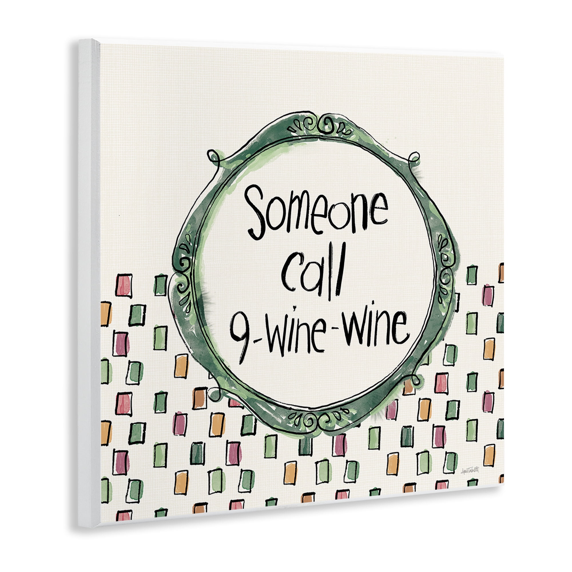 Stupell Industries Funny Wine Sentiment Food & Beverage Painting Unframed Art Print Wall Art, 12 x 12