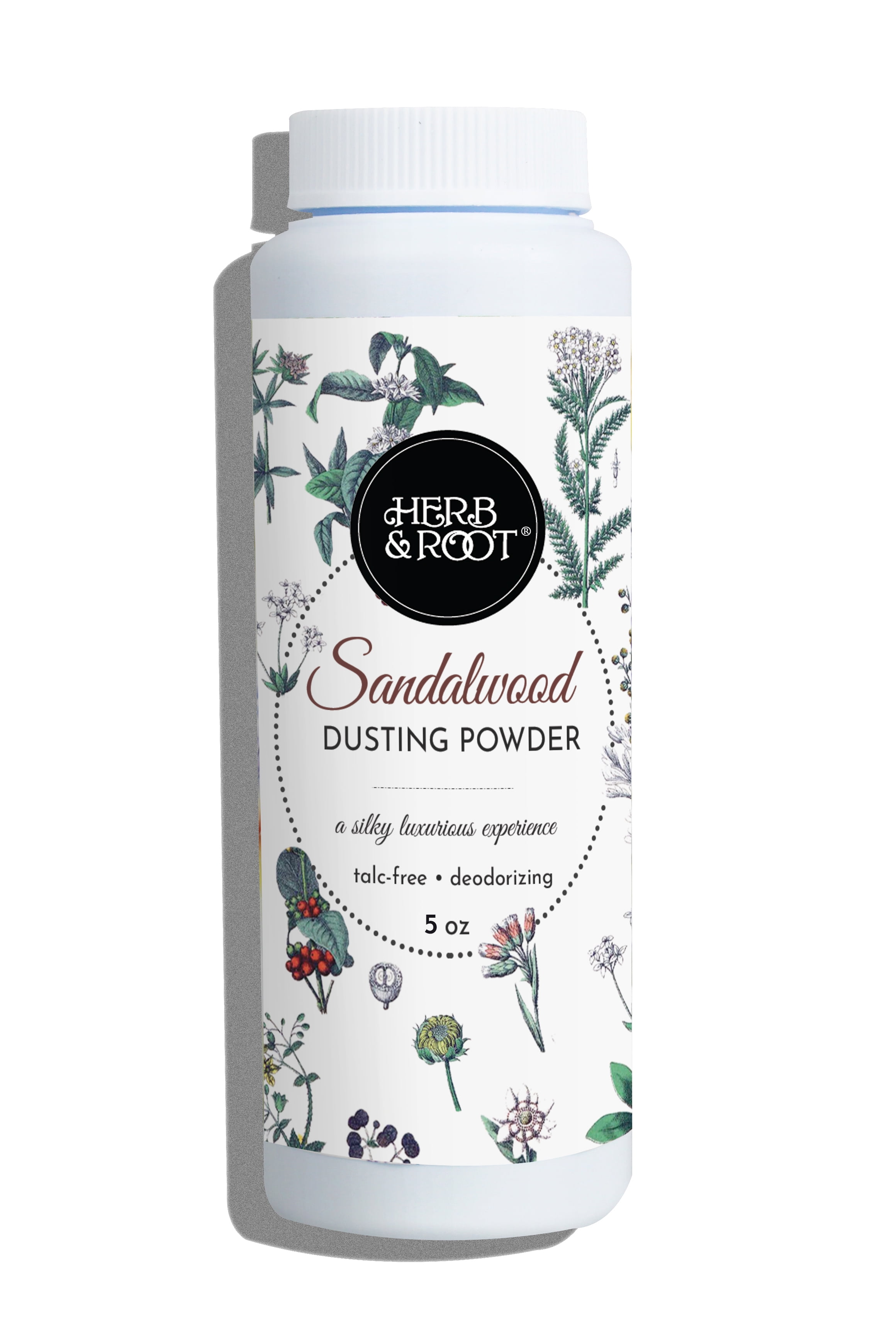 Sandalwood Scented Talcfree Body Dusting Powder for Men or Women, Herb