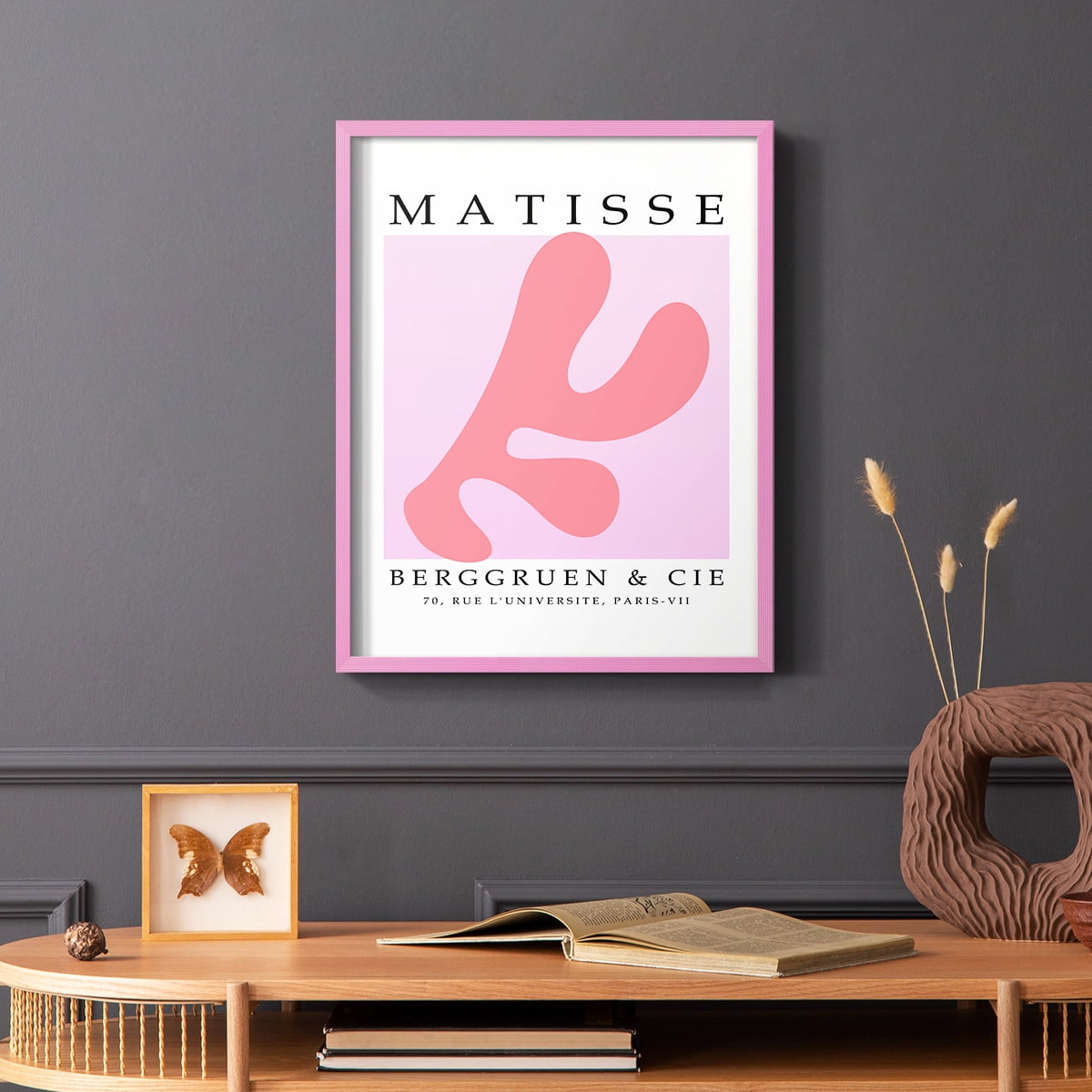 Matisse CCCLIII in Pink Solid Wood 8 x 10 Framed Print