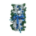 thumbnail image 2 of Botín de Escalera de Navidad Artificial Macarena Guirnalda de Adornos de Lazo Regalo Chimenea Interior Fiesta al Aire Libre Azul, 2 of 5