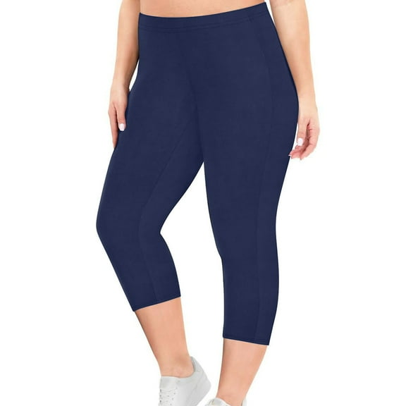 Capris Plus Size Leggings for Women with Pockets Soft Stretchy Tummy Control High Waist Yoga Pants for Gym Workout June 16—don't forget!