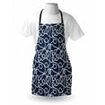 thumbnail image 3 of Navy Apron Under the Sea Atlantic Ocean Inspired Tangled Boat Ship Marine Ropes Image, Unisex Kitchen Bib Apron with Adjustable Neck for Cooking Baking Gardening, Navy Blue and White, by Ambesonne, 3 of 3
