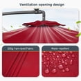 thumbnail image 5 of ACEGOSES 10ft 32 LED Outdoor Patio offset Umbrella, Solar Lighted Hanging Umbrella with 8 Ribs for Desk,Garden,Yard,Red, 5 of 10