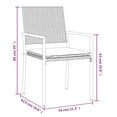 thumbnail image 4 of vidaXL 3 Piece Garden Dining Set with Cushions Poly Rattan and Steel, 4 of 5