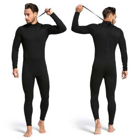 Men's 2mm Back Zip Full Body Wetsuit Swimming Surfing Diving Snorkeling Suit