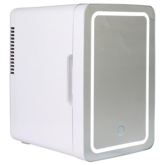 Koolatron Cosmetics Fridge w/ LED Lighted Makeup Mirror 12V 110V, 6L