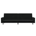 thumbnail image 3 of vidaXL 2-Seater Sofa Bed Black Velvet, 3 of 5