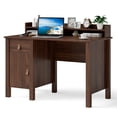 thumbnail image 1 of Gymax Computer Desk Home Office Writing Workstation w/ Drawer & Hutch Walnut, 1 of 10