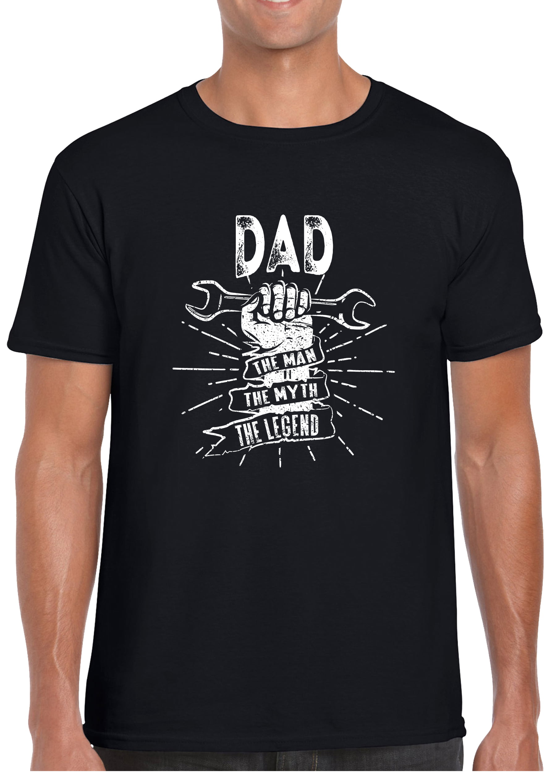Dad The Man The Myth The Bad Influence Funny Gift papa Father Grandpa dad Daddy pa Fathers Day t-Shirt 