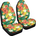 thumbnail image 3 of FUIALDOLG Decorative Vehicle Seat Covers for SUV, Comfy Washable Car Seat Covers Polyester Set of 2, Tropical Floral, 3 of 9