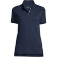 thumbnail image 3 of Lands' End Essentials Women's Short Sleeve All Day Comfort Polo Shirt - 100% Cotton Won't Shrink Pill Fade, 3 of 3