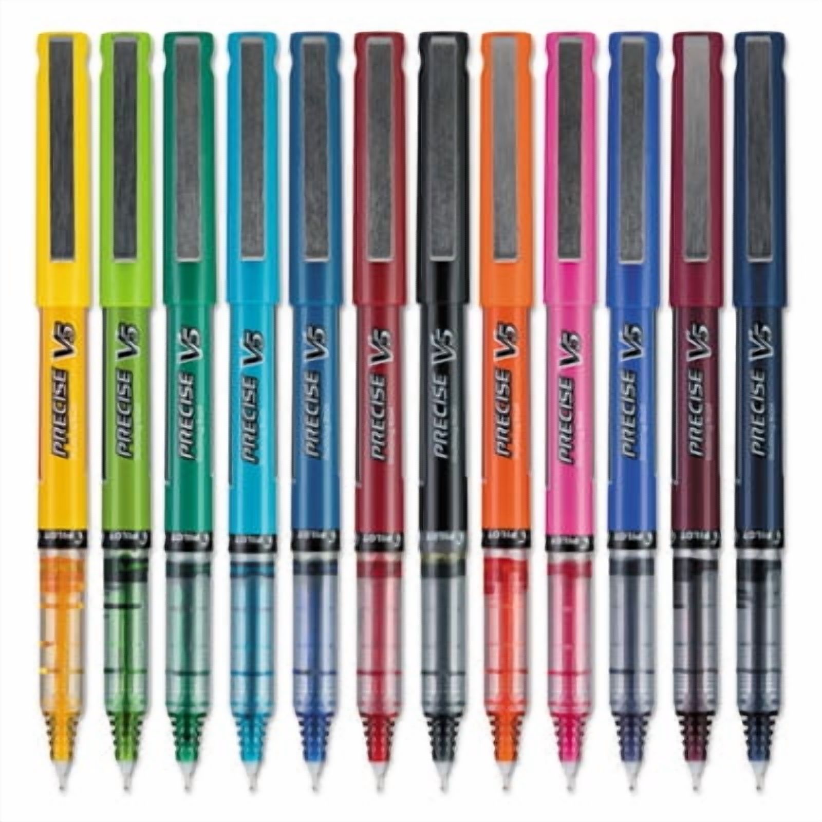 Pilot Precise V5 Stick Roller Ball Pen  Fine   Assorted Ink/Barrel  Dozen 31888