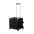 thumbnail image 4 of Chariot de Magasinage à Bagages, Chariot à Main Roulant Portable Polyvalent Noir 33cmx36cmx38cm, 4 of 9