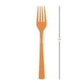 thumbnail image 3 of (6 pack) Disposable Plastic Forks, Tangerine Orange, 24 Count, by Way To Celebrate, 3 of 7