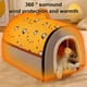 thumbnail image 4 of Pet House Nest Semi Enclosed Type Cats Dog Bed With Mat Deep Sleep Tent Detachable Washable Winter Warm Dog House Pet Supplies ShopWise Round, 4 of 10