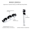 thumbnail image 6 of Rosec Jewels Natural Black Onyx Half Eternity Ring - Black Onyx Diamond Ring - AAA Quality - Ready to Gift for Anniversary, 925 Sterling Silver, US 4.00, 6 of 7