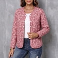 thumbnail image 6 of Enjoytime Womens Jacket Floral Button Down Long Sleeve Outerwear Lightweight Casual Comfy Fall Winter Coat 2026, 6 of 8