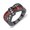 Red, variant on Electroplated Geometric Metal Ring with Amethyst Accents and Diamond Detailing Individually Packed Ring European American Fashion Jewelry
