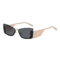 thumbnail image 2 of Gafas de sol rectangulares Yuyangstore montura ligera Gafas futuristas sin montura Dorado, 2 of 8