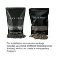 thumbnail image 5 of Americangaslogs 18-24 Inch Ventless Fireplace Logs Set with Remote Control, Only Used for Natural Gas,Heats up to 36000 BTU (Liquid Propane Fireplace Black Oak, 18Inch), 5 of 9