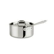 All-Clad 4203 Stainless Steel Tri-Ply Bonded Dishwasher Safe Sauce Pan with Lid / Cookware, 3-Quart, Silver